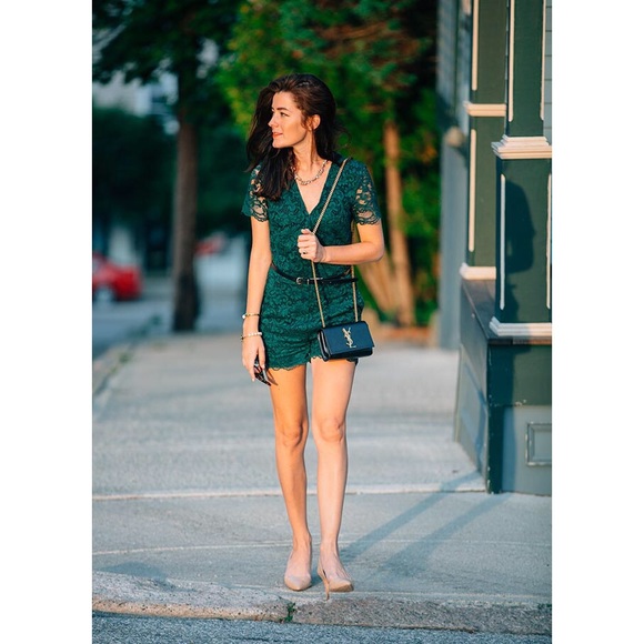 *SOLD* SARAH VICKERS | CHELSEA28 GREEN LACE ROMPER - Picture 6 of 8